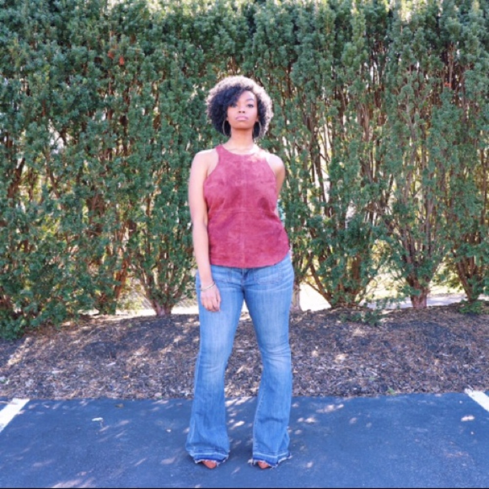 Released hem flare jeans